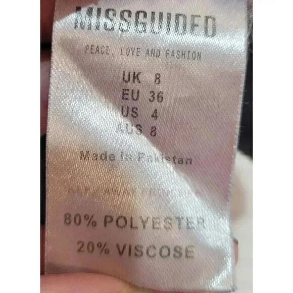 Missguided Women's Black Poly/Viscose Ribbed Knit Scoop Neck Short Sleeve T-Shir - Picture 6 of 6